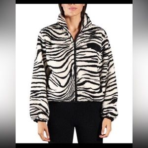 Revolve x plush apparel zebra print jacket